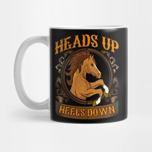 Horses Head Up Heels Down Horse Riding Equestrian Mug